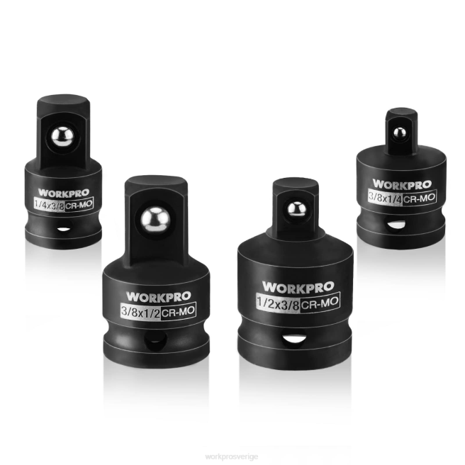 WORKPRO 4-delad adapter och reduceringssats, skiftnyckelomvandlingssats hjälpsam 0ZLD94 verktyg