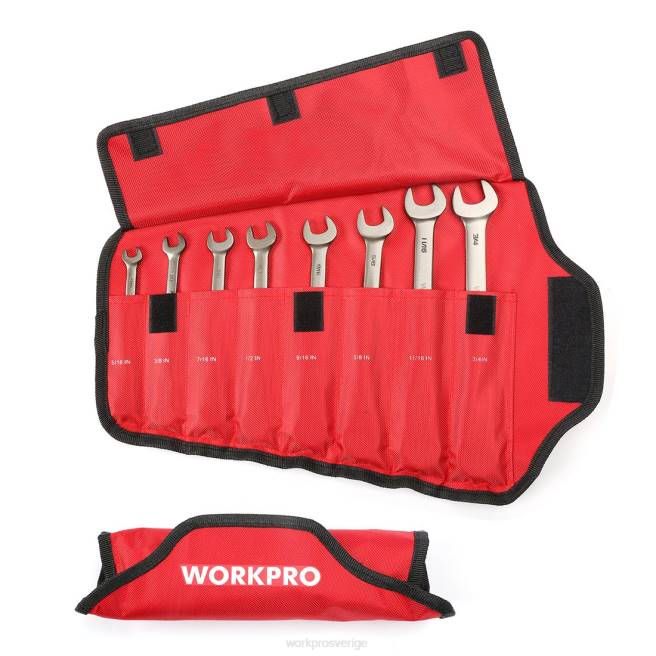 WORKPRO 8 st flex-head-spärrnyckelsats med organiseringsväska användbar 0ZLD86 verktyg
