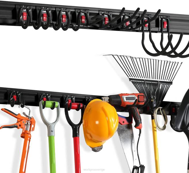WORKPRO garage verktyg arrangör väggfäste trädgård redskap arrangör förvaringsställ kraftiga verktygshängare 64 tum hjälpsam 0ZLD21 lagring